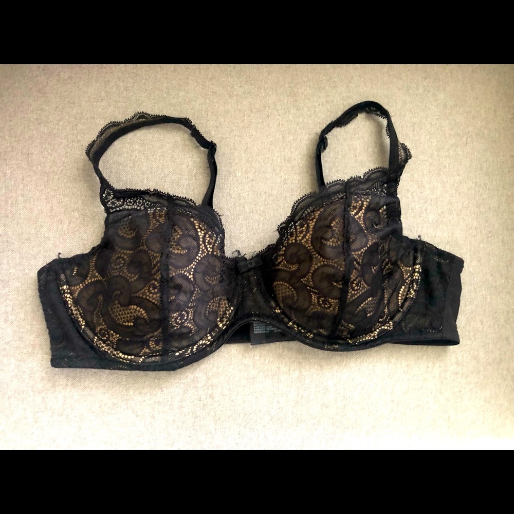 Playtex black lace bra size 38C